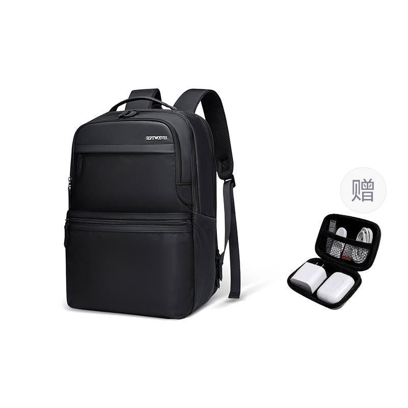 SEPTWOLVES SEPTWOLVES Fabric Backpack QPL Regular Unisex Black