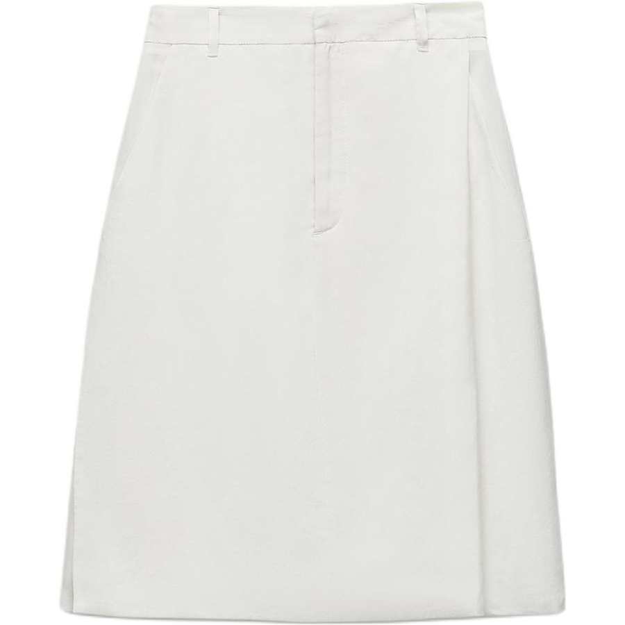 ZARA Casual Long Skirts Women's Yellow White Moderate