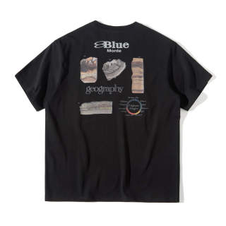 NOTHOMME BLUE T Shirts Unisex Crew Neck Moderate Straight Fit
