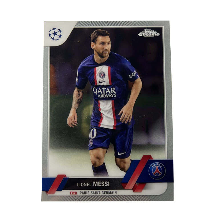 Topps 2022 23 Chrome UEFA Club Competition, Lionel Messi Sports Cards 1 Pc