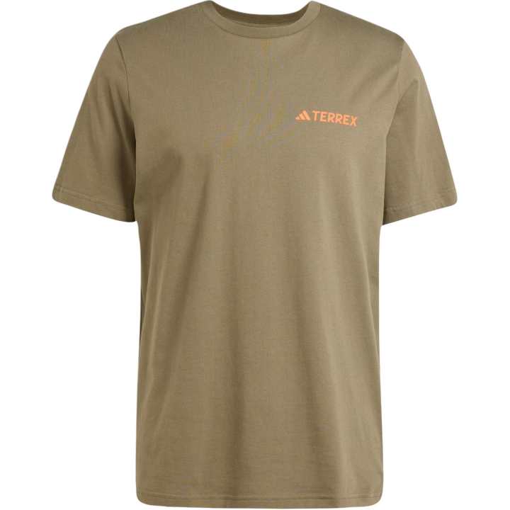 Adidas Adidas Terrex T Shirts Men's Olive Crew Neck Moderate