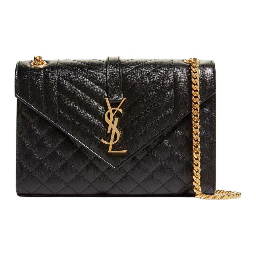 SAINT LAURENT SAINT LAURENT Envelope Medium Bag Grain De Poudre Black