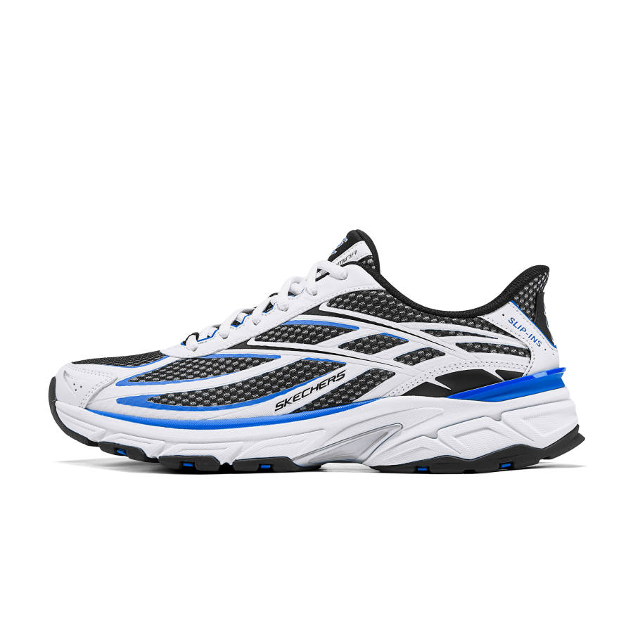 Skechers Silver Wing Shoes Lightweight Low top Casual Shoes Men's White
