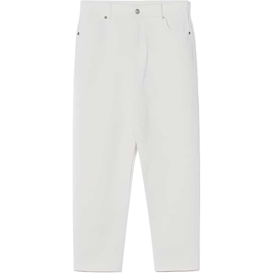 LACOSTE Casual Pants Women's White Moderate Straight Fit Pants