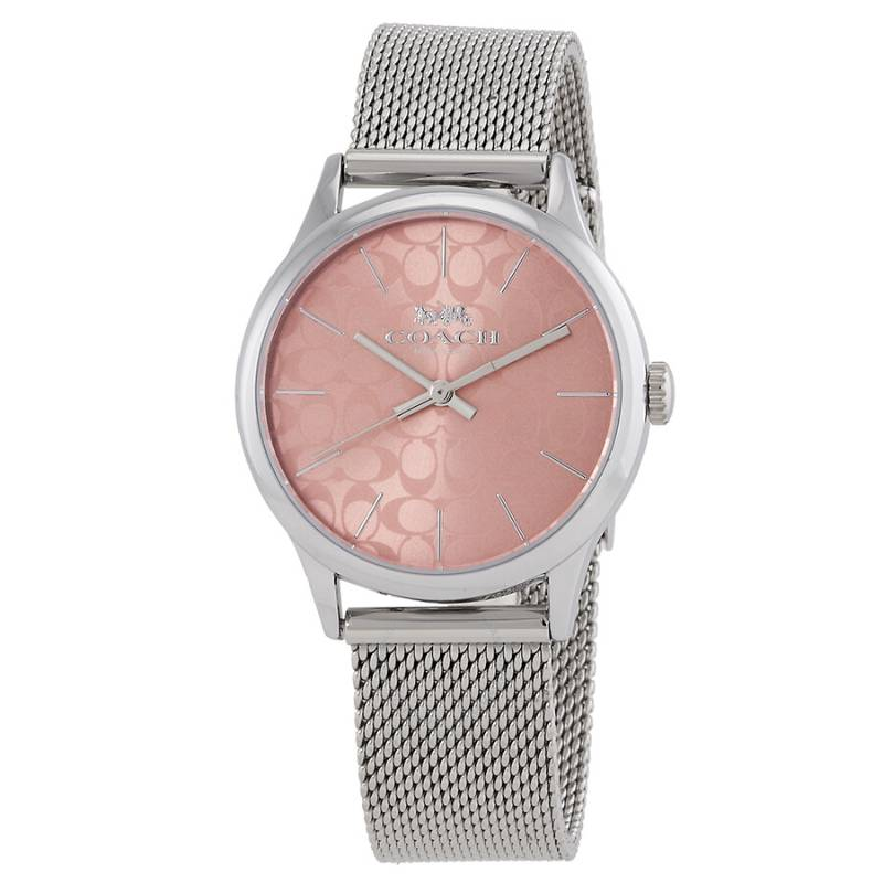 COACH Wrist Watches Quartz Movement Stainless Steel Strap 32mm Pink Watch Dial Women's Watch