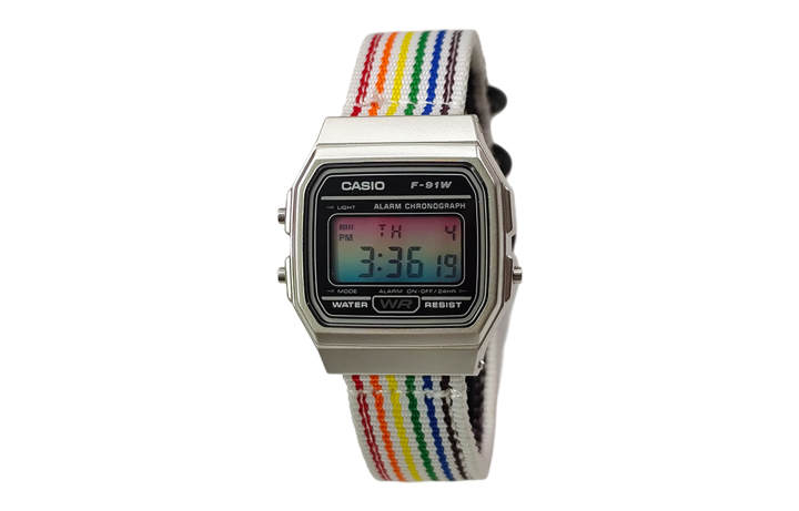 CASIO CASIO Custom Collection Quartz Movement Nylon Strap Watch Men's Watches Black Dial