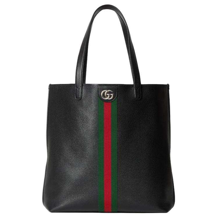 GUCCI Ophidia Soft Leather Tote Bag, Shopping Bag, Shoulder Bag Large Men's Black