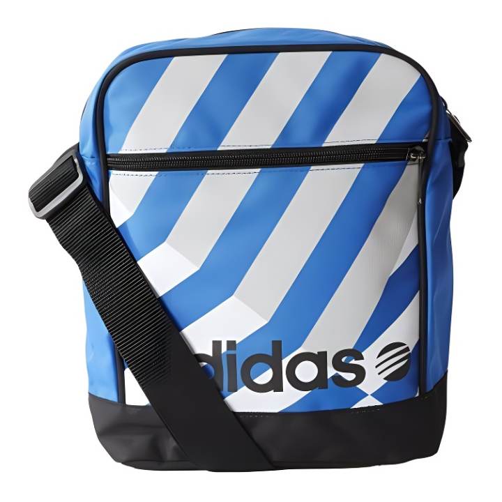 Adidas Adidas Polyester Tag And Sticker Shoulder Bag Unisex Blue
