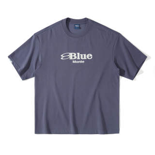 NOTHOMME BLUE T Shirts Unisex Crew Neck Moderate Straight Fit