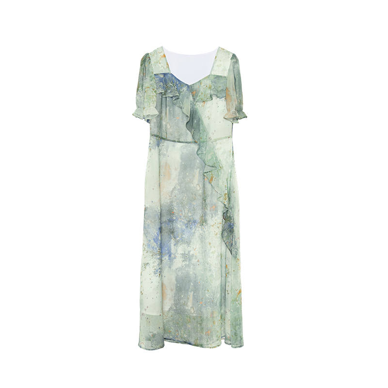 XIANGYING Short Sleeved Dress Women's