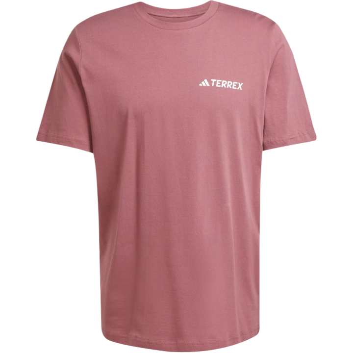 Adidas Adidas Terrex T Shirts Men's Burgundy Red Crew Neck Moderate