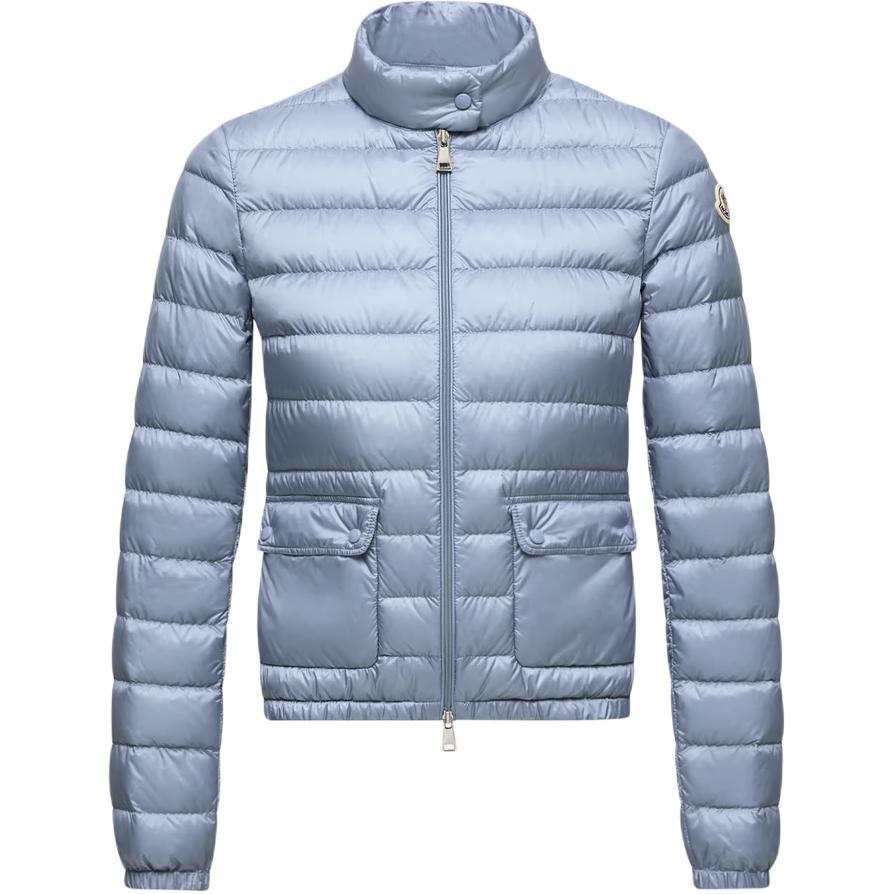 Moncler Moncler Lans Packable Short Down Jacket Rib Bone Down Jacket Women's Light Blue