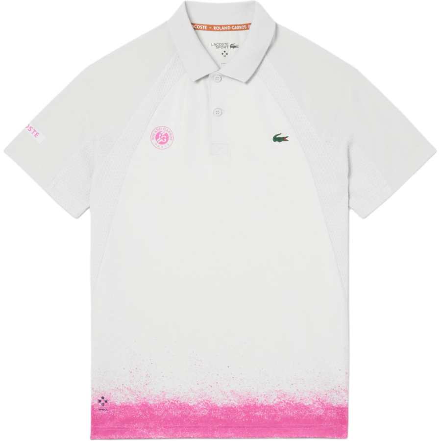 LACOSTE Polo Shirt Men's Green/Pink