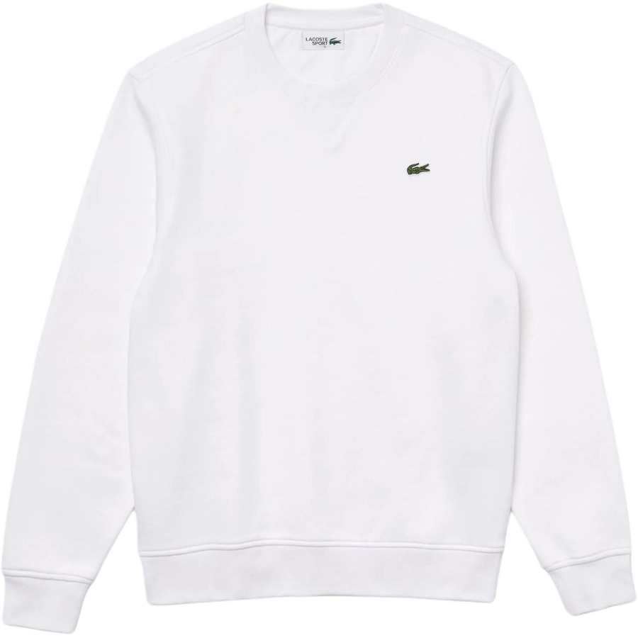 LACOSTE Sport Cotton Blend Fleece Sweatshirt Men's White