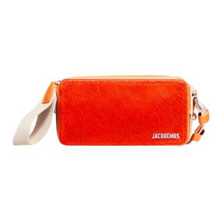 Jacquemus Cow Leather Shoulder Bag Men's Orange