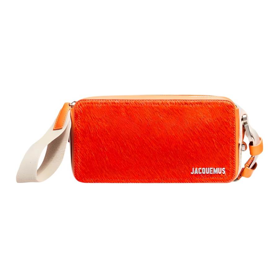 Jacquemus Jacquemus Cow Leather Shoulder Bag Men's Orange