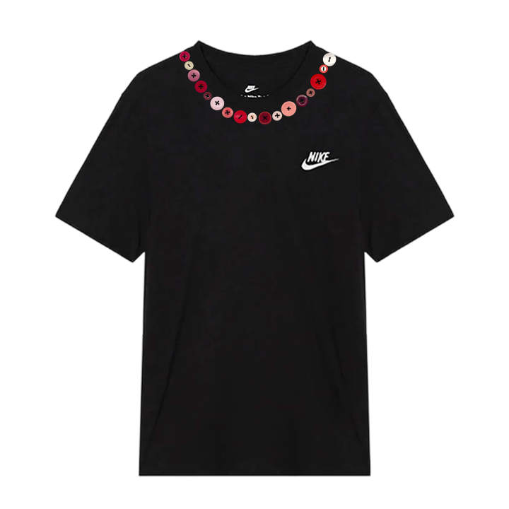 Nike Nike Dri Fit T Shirts Unisex Black Crew Neck Moderate Straight Fit