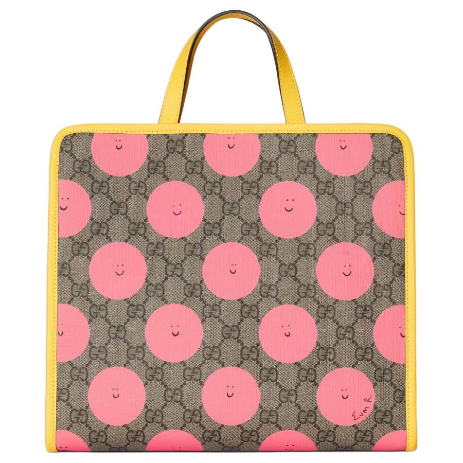 GUCCI GG Supreme Leather Tote Bag, Shopping Bag, Handbag Kids' Multicolor