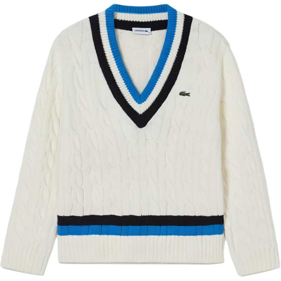 LACOSTE Sweaters Women's Beige V Neck Moderate Other