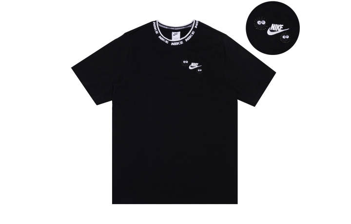 Nike Nike Club T Shirts Men's Black Crew Neck Moderate Straight Fit