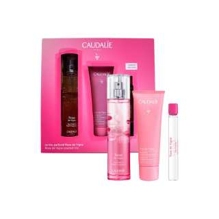 CAUDALIE OUTILI Rose Grape Perfume Sets Eau De Toilette 50ml Perfume+10ml Ball Bearing Perfume+50ml Shower Gel