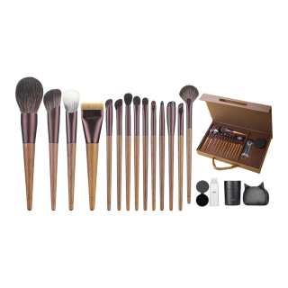 MSQ Advanced Brand New Upgraded 14 Pcs 'Animal Fur' Wool And Horse Hair Makeup Brush Full Set Tool