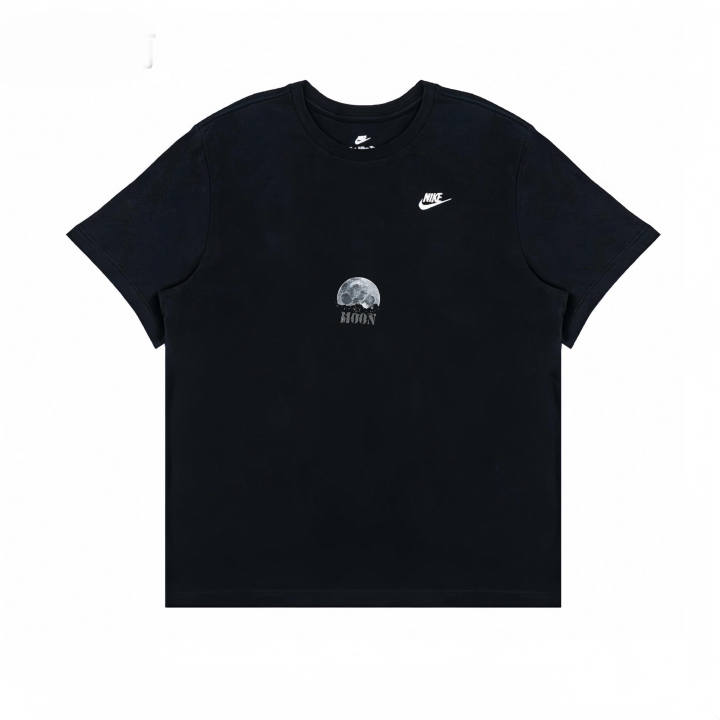 Nike Nike Sportswear T Shirts Men's Black Crew Neck Moderate Straight Fit