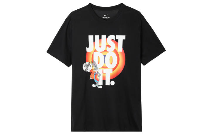 Nike Nike T Shirts Men's Black Crew Neck Moderate Straight Fit