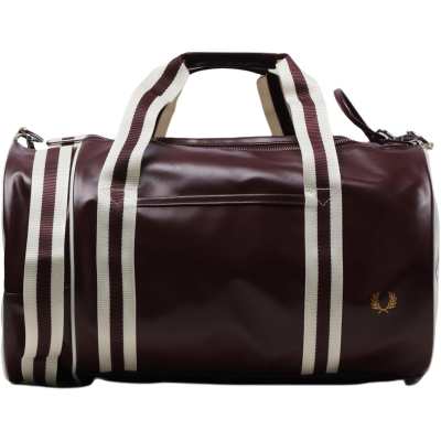 FRED PERRY 23L Polyester Travel Bag Men's Burgundy