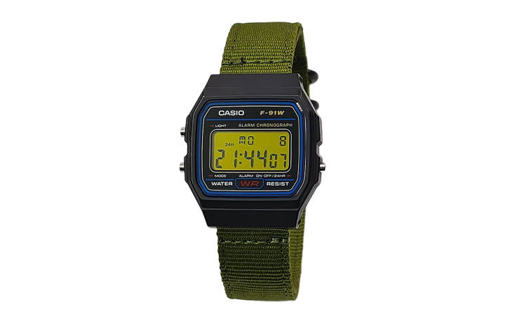 CASIO CASIO Custom Collection Quartz Movement Nylon Strap Watch Men's Watches Black Dial