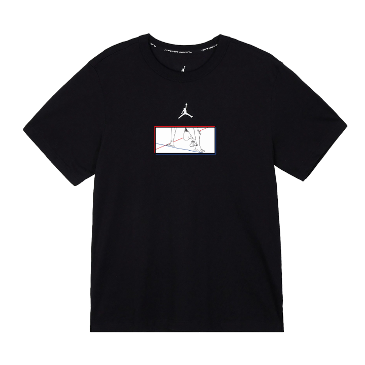 Jordan Jordan Jumpman T Shirts Unisex Black Crew Neck Moderate Straight Fit