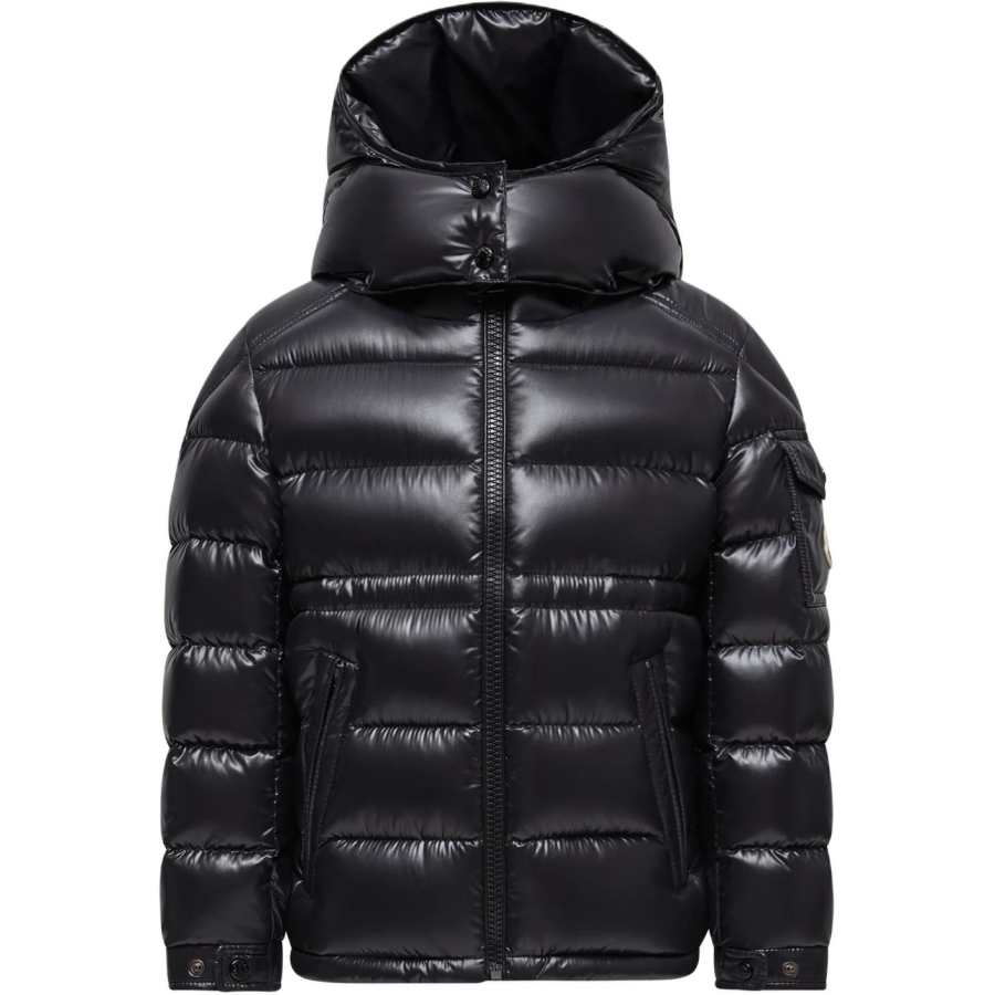 Moncler Mel Series Hooded Down Jacket Down Jacket Children Aged 3 7 Years Old Black
