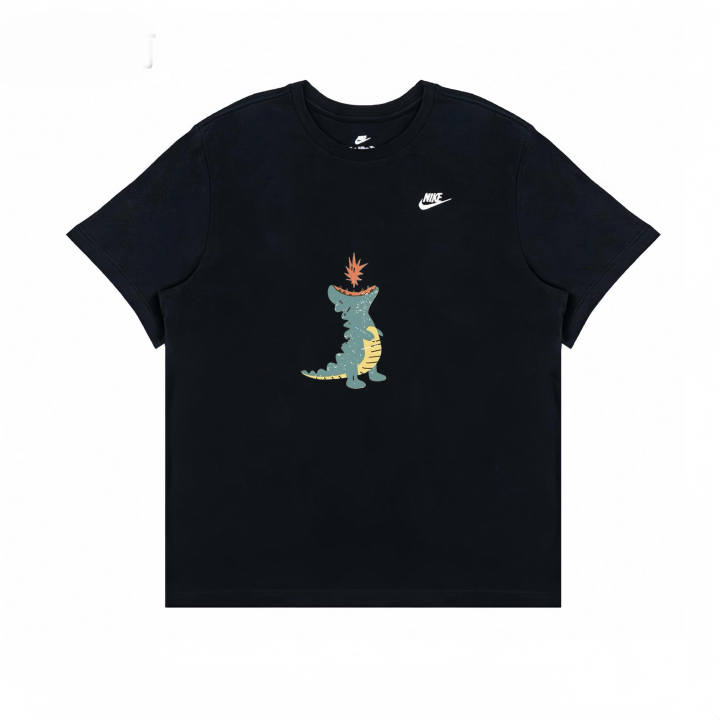Nike Nike T Shirts Men's Black Crew Neck Straight Fit