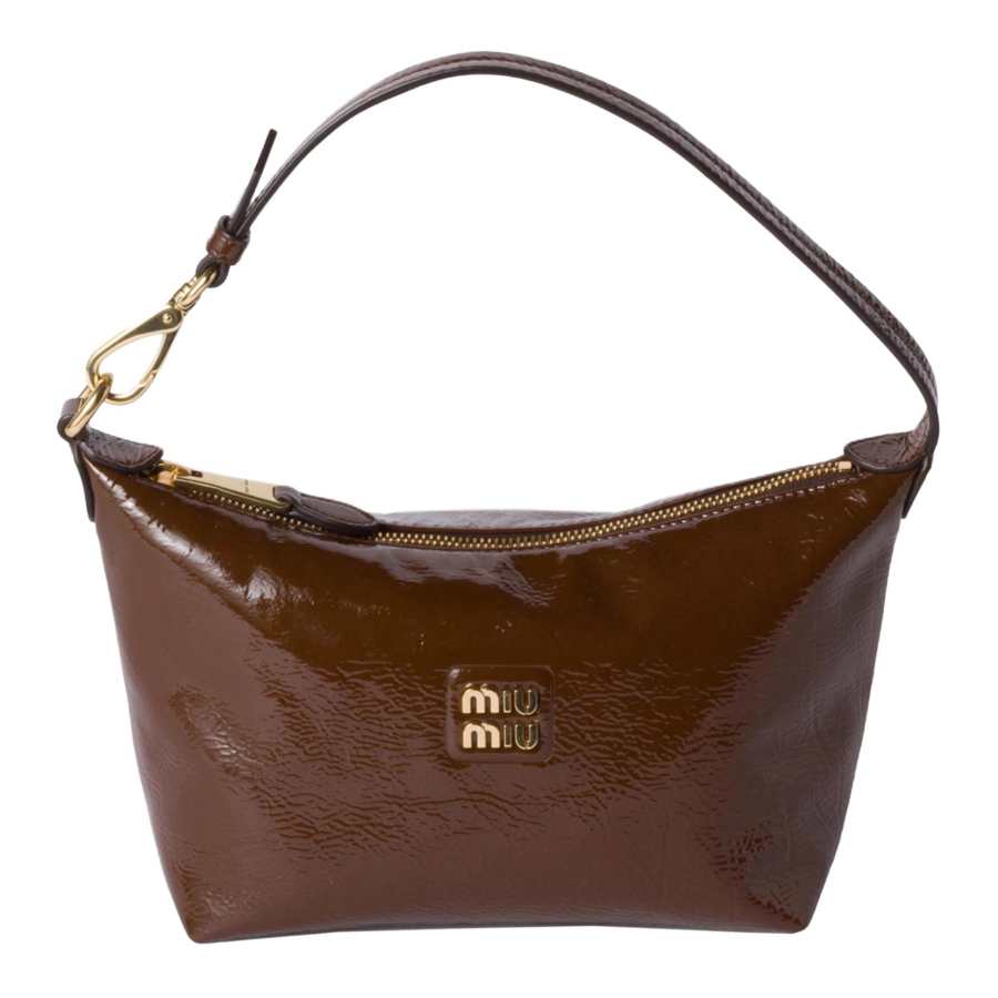 MIU MIU Lambskin Handbag Women's Dalbergia Hupeana Hance