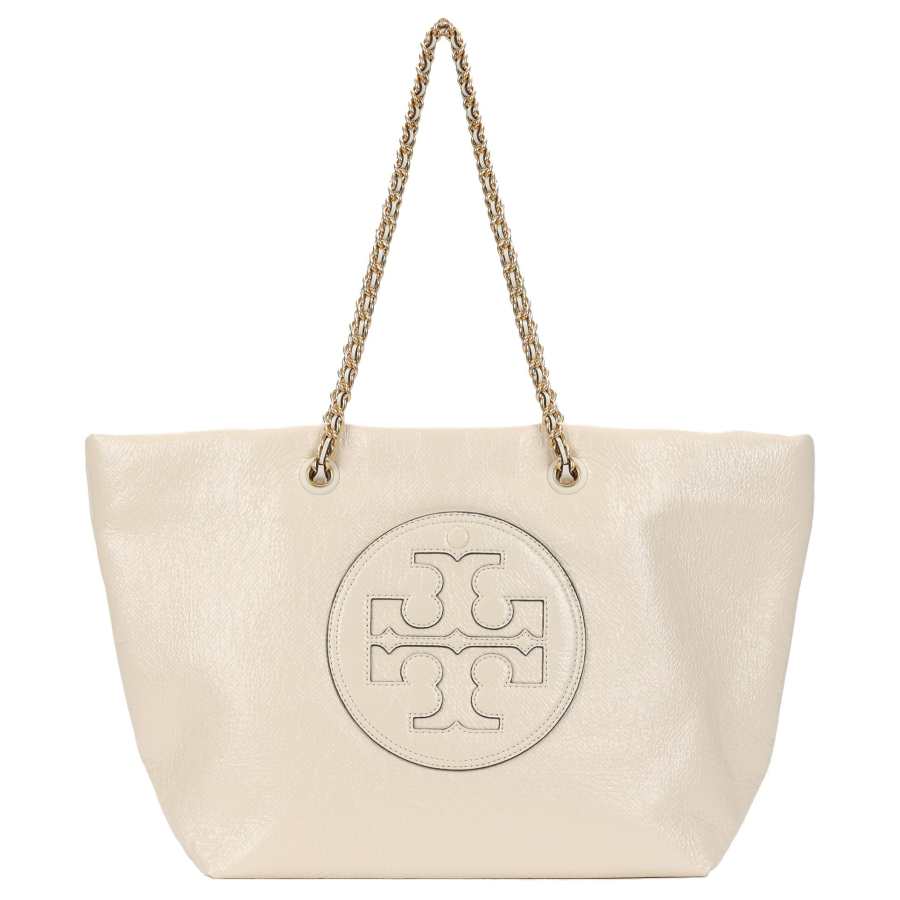 TORY BURCH Ella Cotton Polyamide Coated Knitted Fabric Shoulder Bag Women's Oat
