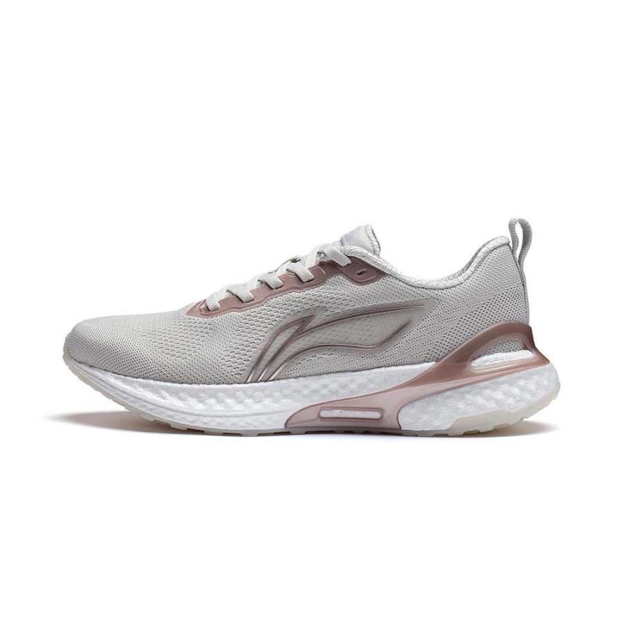 Li-Ning Li Ning Cushioning Breathable Low top Casual Running Shoes Women's Antarctic Gray