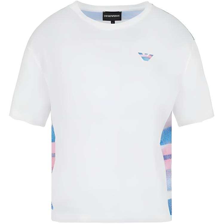 EMPORIO ARMANI T Shirts Women's White Crew Neck Moderate