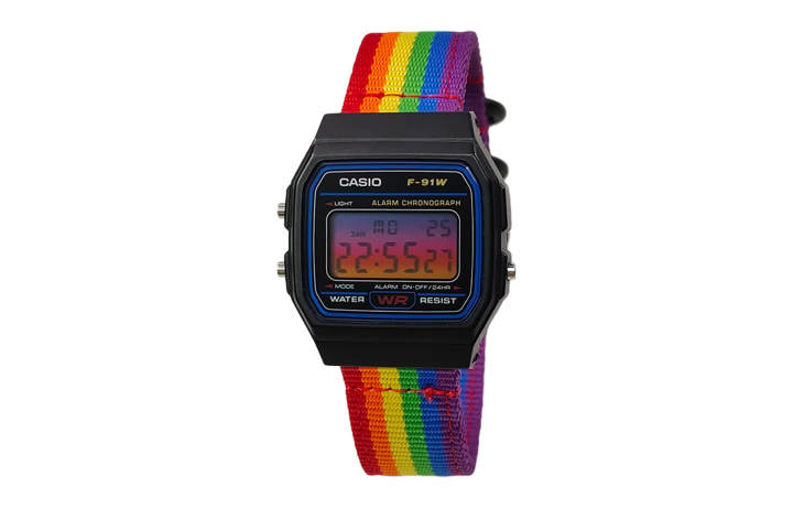 CASIO CASIO Custom Collection Quartz Movement Nylon Strap Watch Men's Watches Black Dial