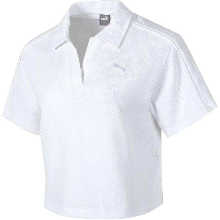 PUMA Drop Shoulder Sleeve T Shirt Women's White