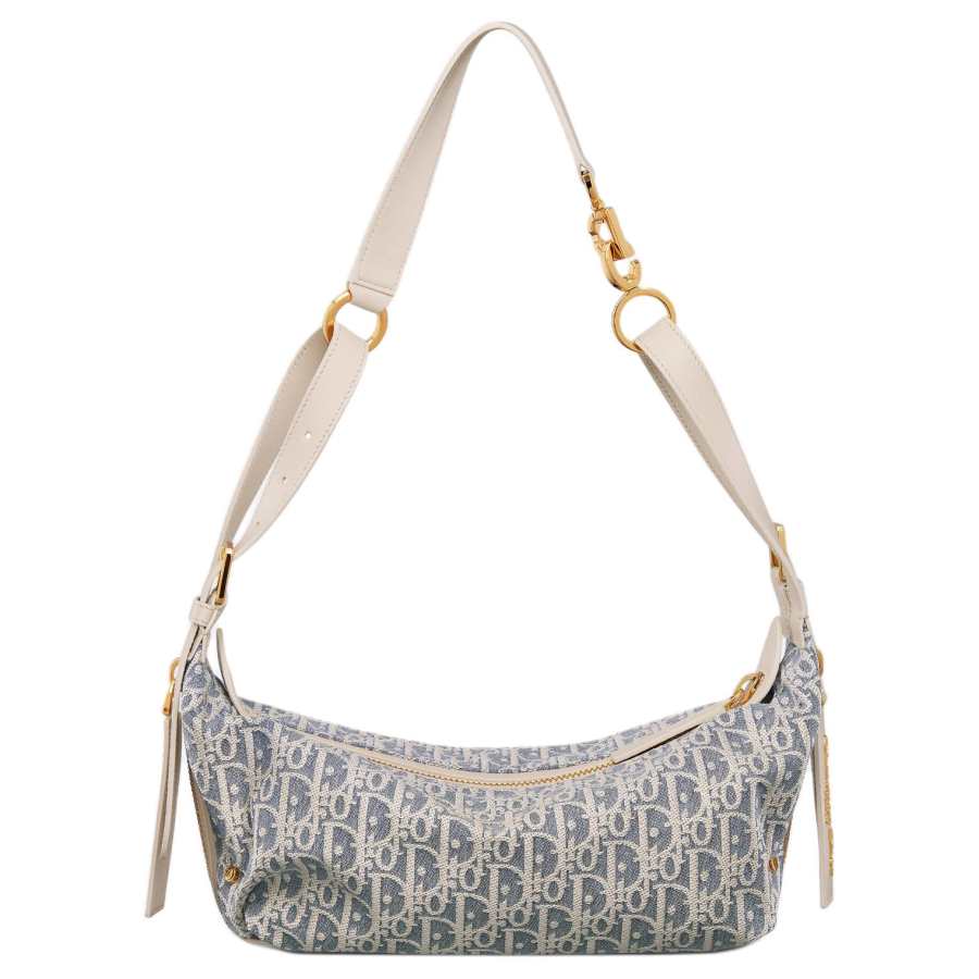 DIOR D Journey Cow Leather Handbag, Shoulder Bag Small Women's Blue