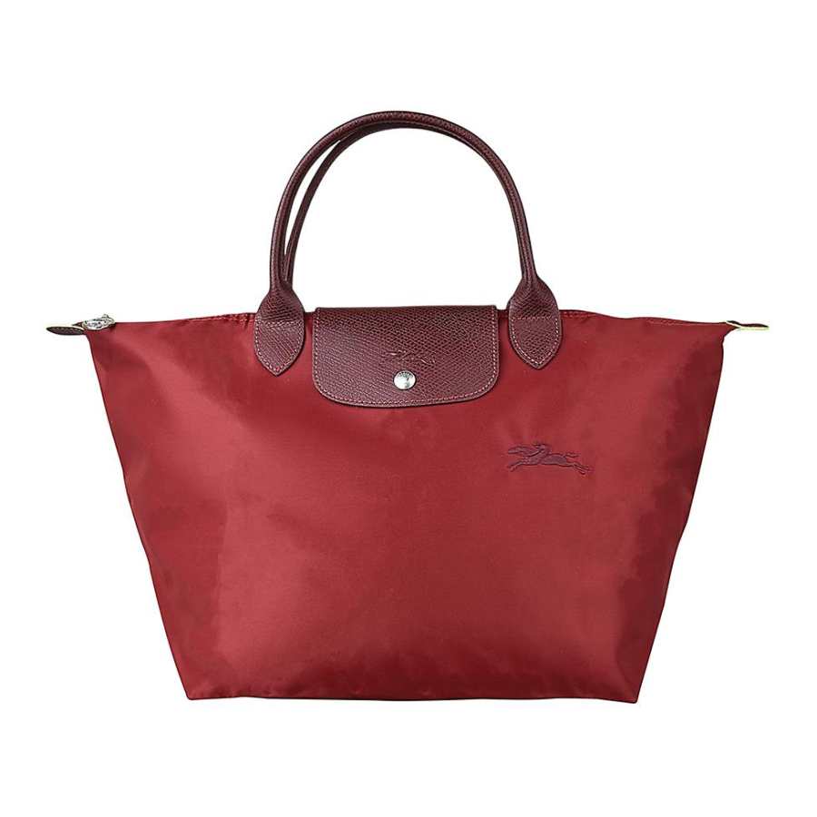 LONGCHAMP Recycled Canvas Dumpling Bag Travel Bag Large Women's Grenadine Red
