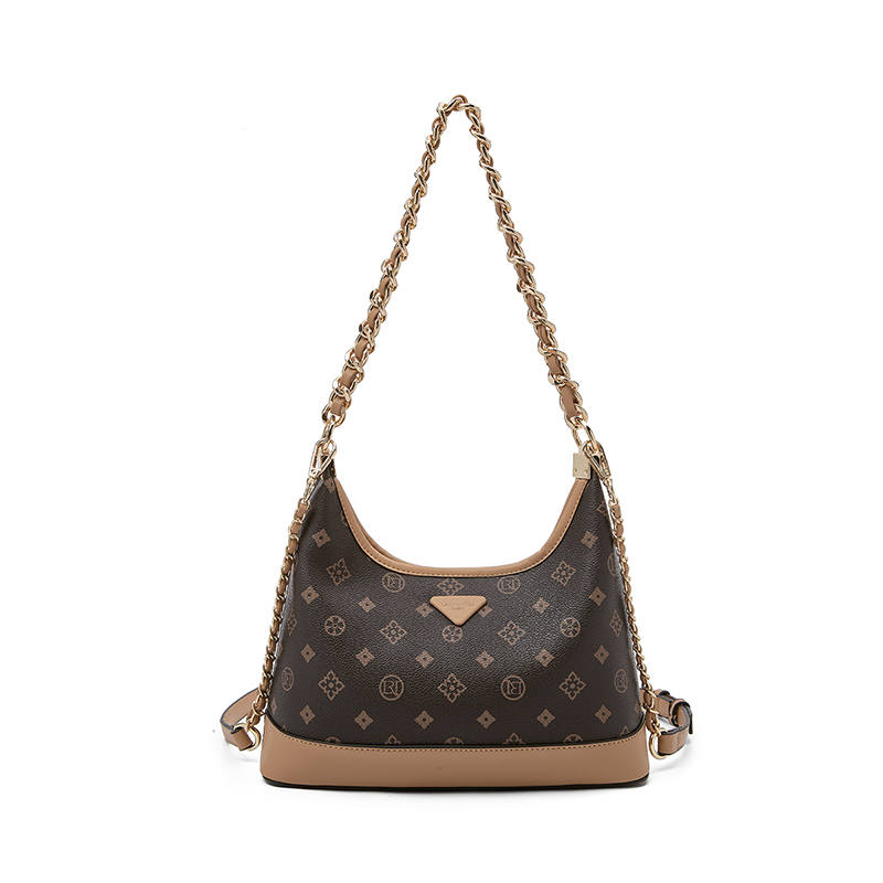 LAORENTOU Synthetic Leather Crossbody Bag, Shoulder Bag Regular Women's Brown/Pink