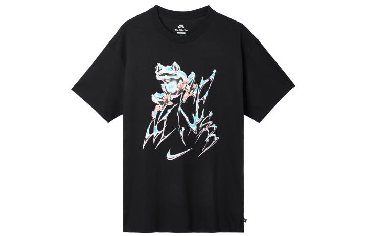 Nike Nike T Shirts Men's Black Crew Neck Moderate Straight Fit