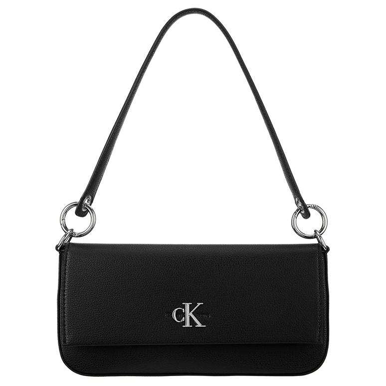 CALVIN KLEIN Synthetic Material Baguette Bag, Shoulder Bag, Handbag, Crossbody Bag, Shoulder Bag Women's Black