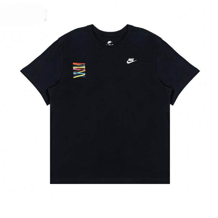 Nike Nike T Shirts Men's Black Crew Neck Moderate Straight Fit