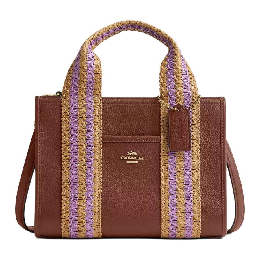 COACH Smith Cow Leather Tote Bag, Shopping Bag, Shoulder Bag, Crossbody Bag, Handbag Medium Women's Rosewood