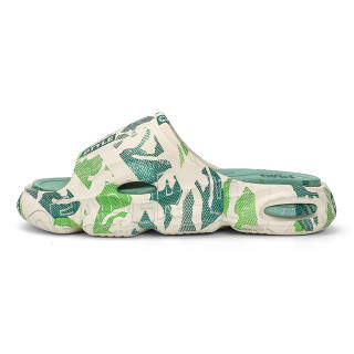 PAMASEN Slide Slippers Unisex White Green/Black Orange