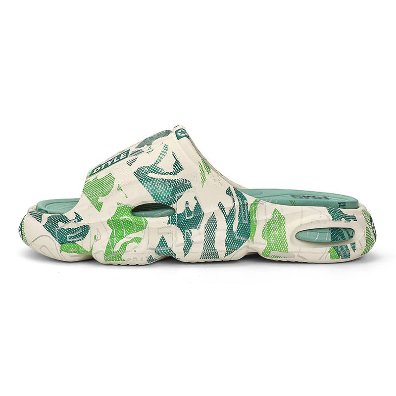 PAMASEN Slide Slippers Unisex White Green/Black Orange
