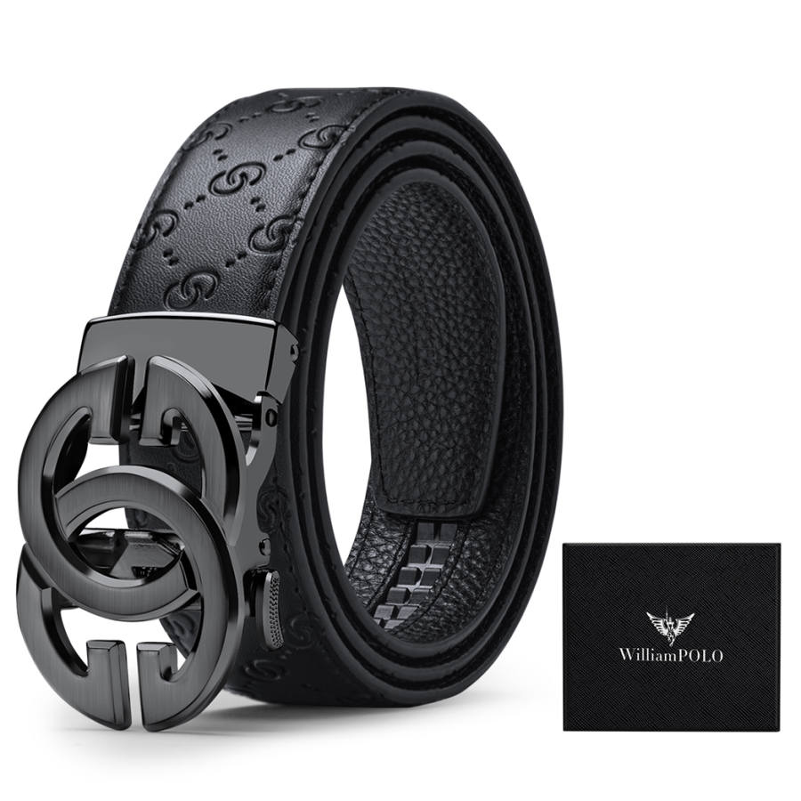 WILLIAMPOLO WILLIAMPOLO Split Cow Leather Belts Men's Multiple Colors 3.5cm Width