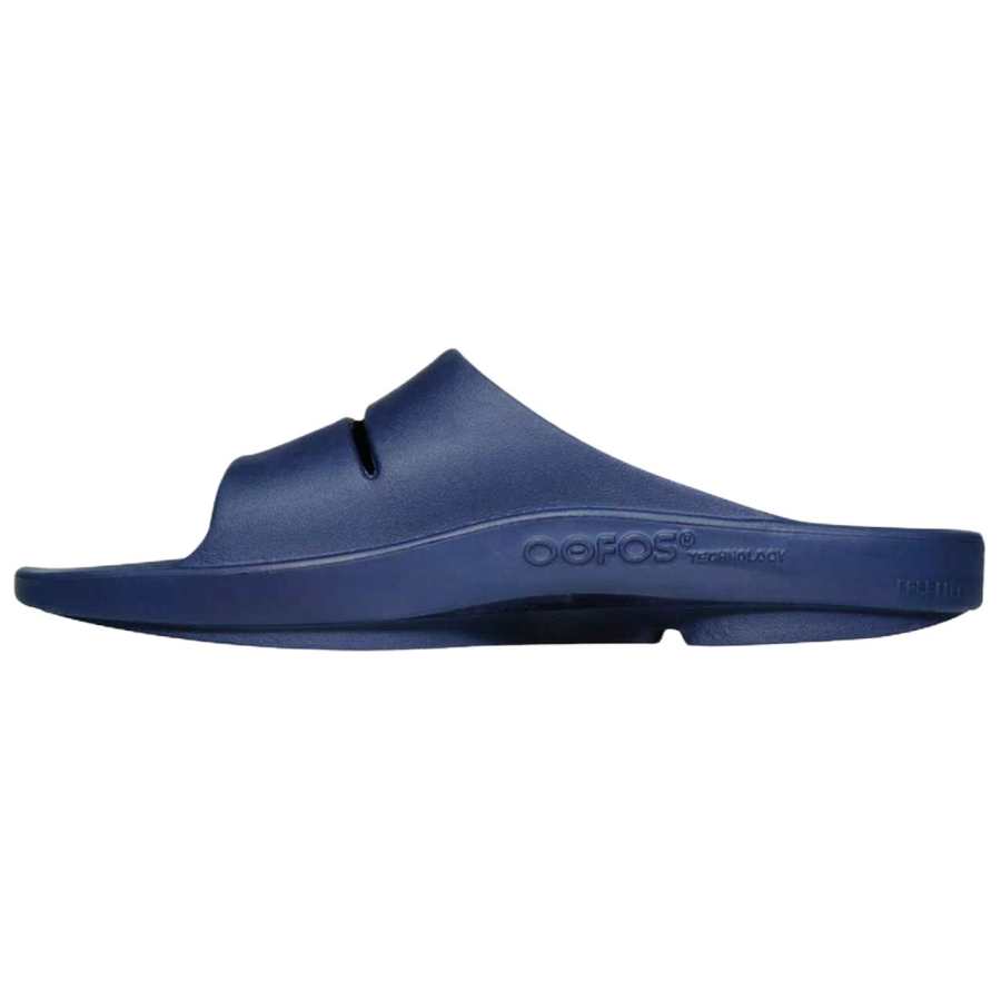 OOFOS Abrasion Resistant Slide Slippers Unisex Marine Blue